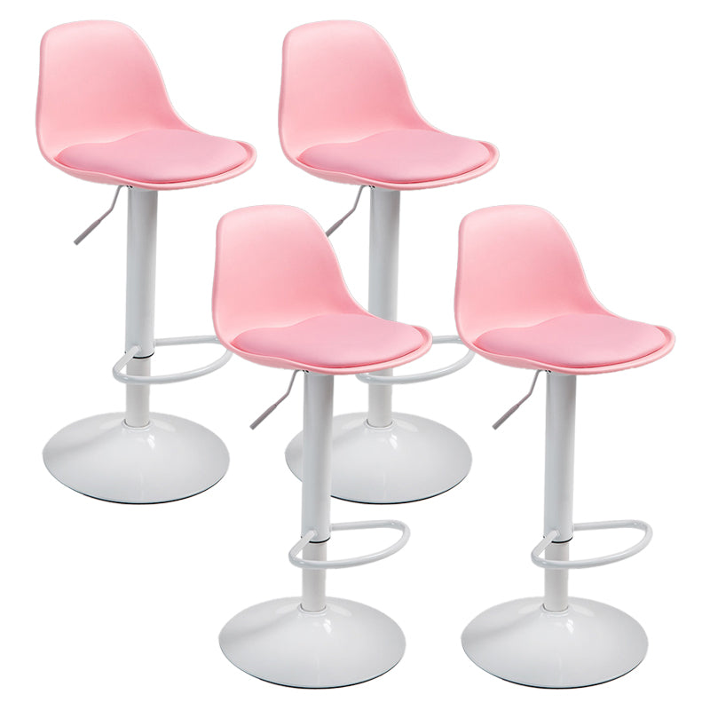 Contemporary Adjustable Height Bar Stool PU Leather Bar Stools for Kitchen