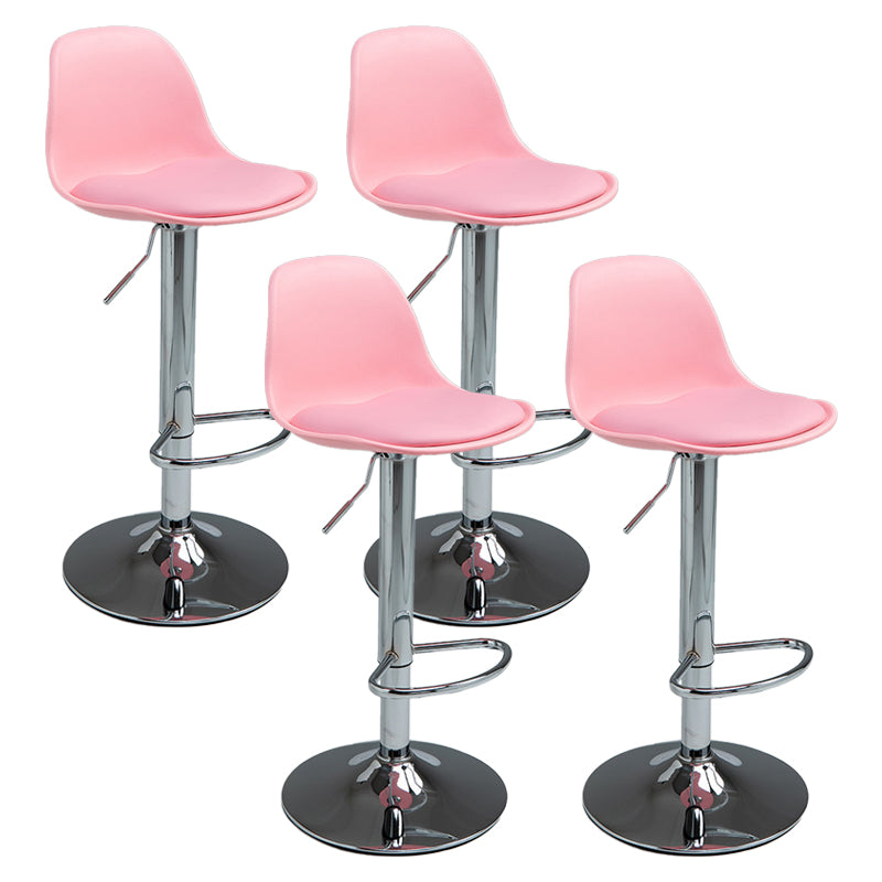 Contemporary Adjustable Height Bar Stool PU Leather Bar Stools for Kitchen