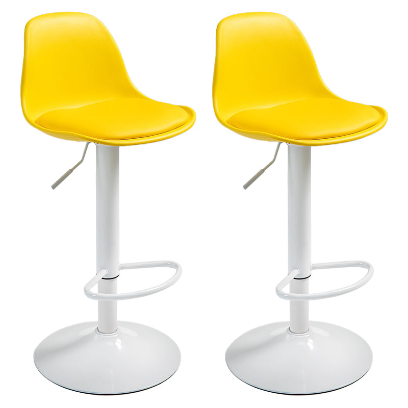 Contemporary Adjustable Height Bar Stool PU Leather Bar Stools for Kitchen
