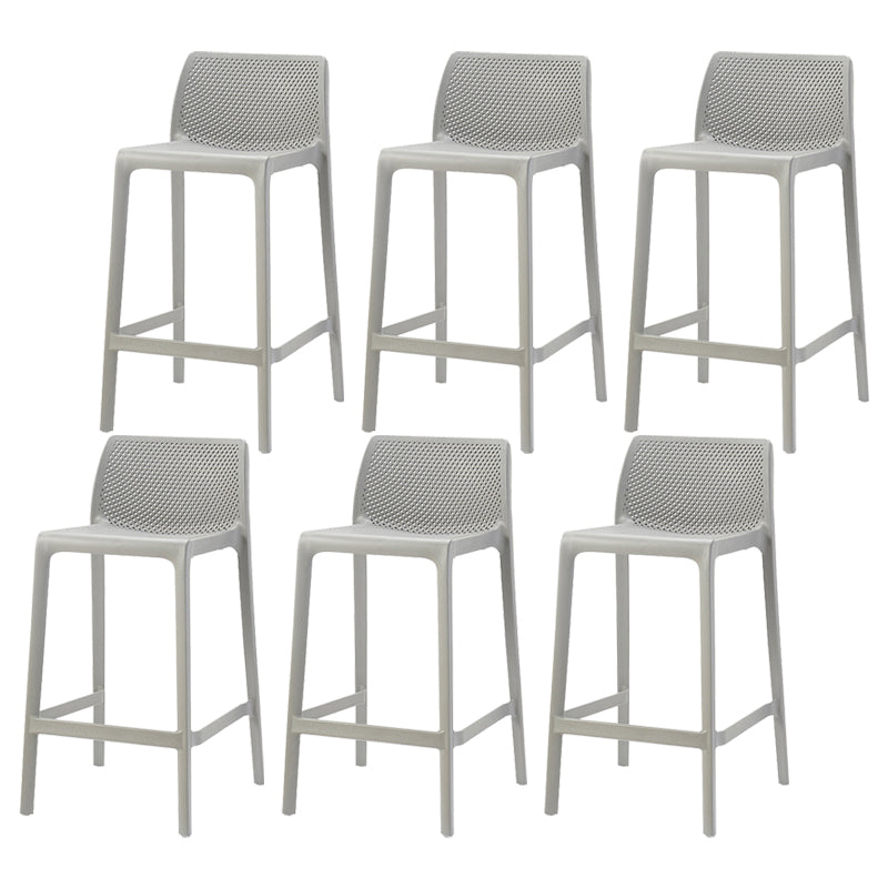 Nordic Simple Stackable Bar-stool Plastic Counter Bar Stool for Home
