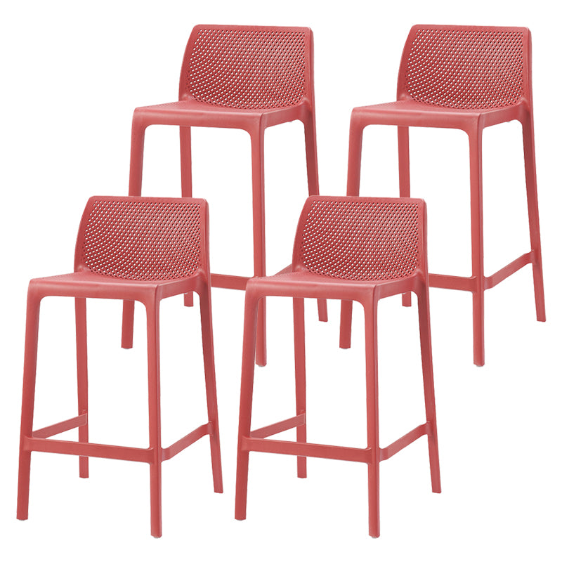 Nordic Simple Stackable Bar-stool Plastic Counter Bar Stool for Home