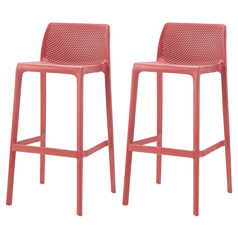 Nordic Simple Stackable Bar-stool Plastic Counter Bar Stool for Home