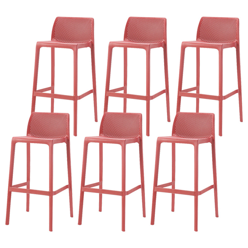 Nordic Simple Stackable Bar-stool Plastic Counter Bar Stool for Home