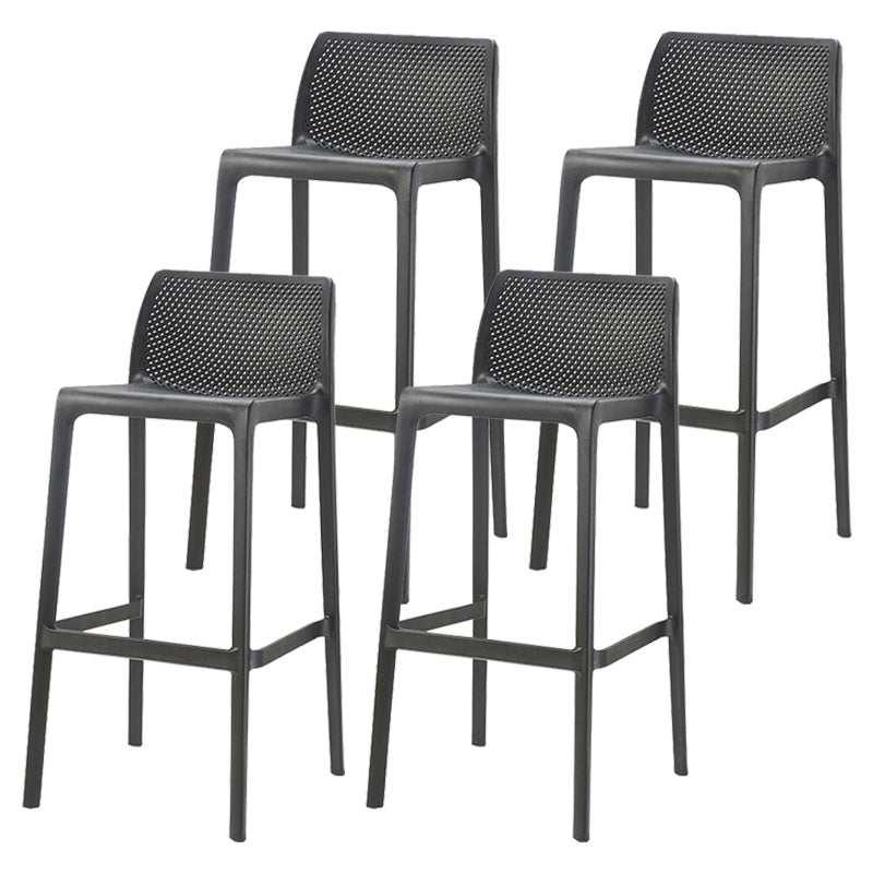 Nordic Simple Stackable Bar-stool Plastic Counter Bar Stool for Home