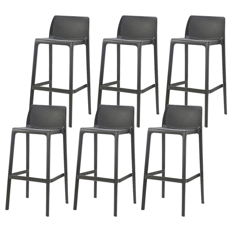 Nordic Simple Stackable Bar-stool Plastic Counter Bar Stool for Home