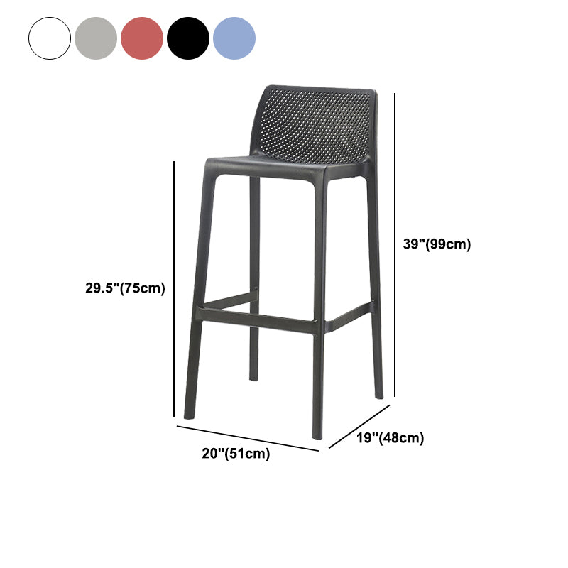 Nordic Simple Stackable Bar-stool Plastic Counter Bar Stool for Home