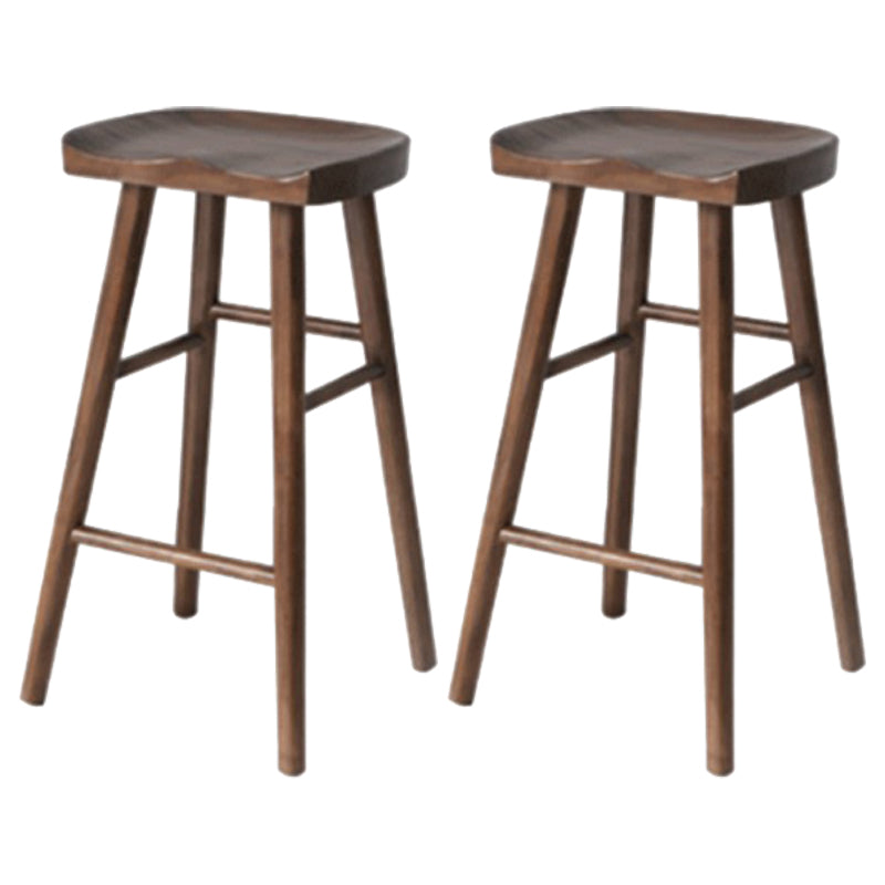 Modern Solid Wood Barstool Wood Restaurant Bar Stool with Pedal