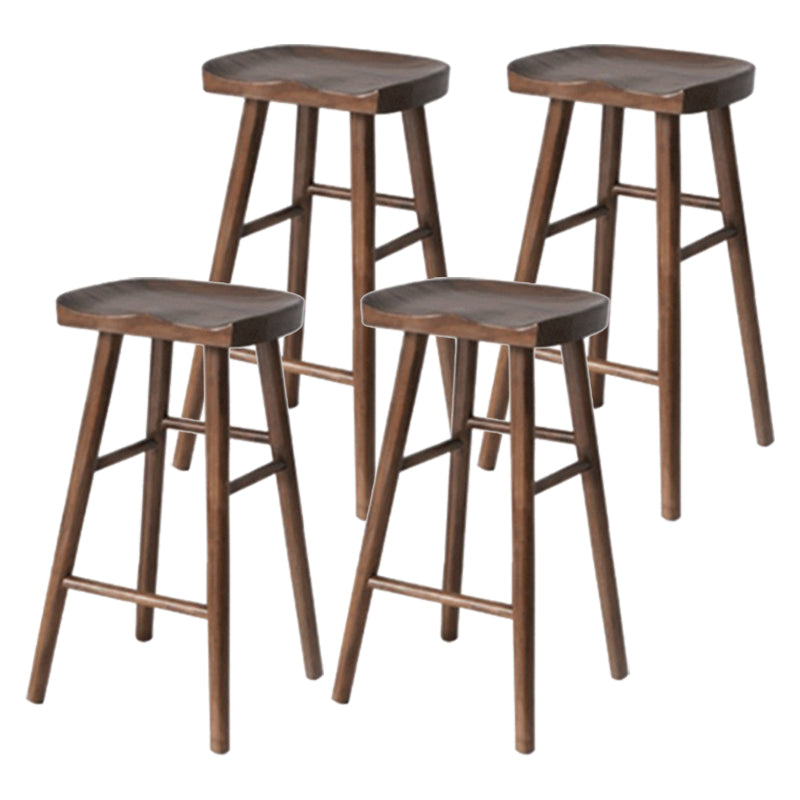 Modern Solid Wood Barstool Wood Restaurant Bar Stool with Pedal
