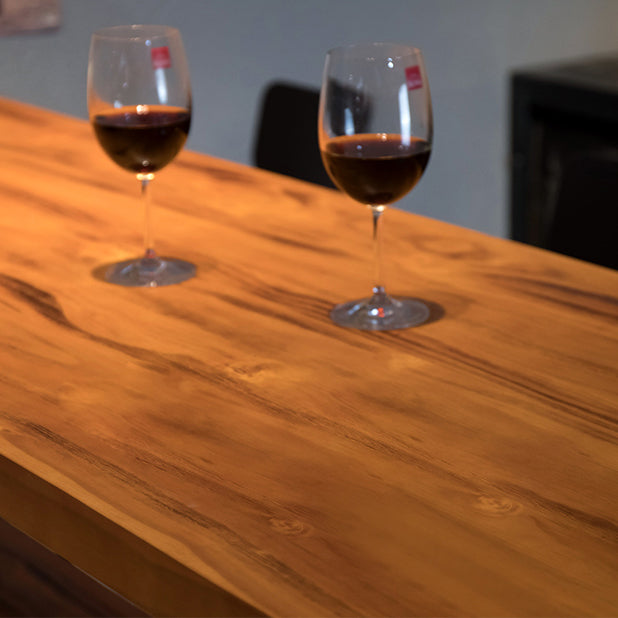 Industrial Rectangle Solid Wood Bar Table Set 1/7 Pieces Counter Table with High Stools