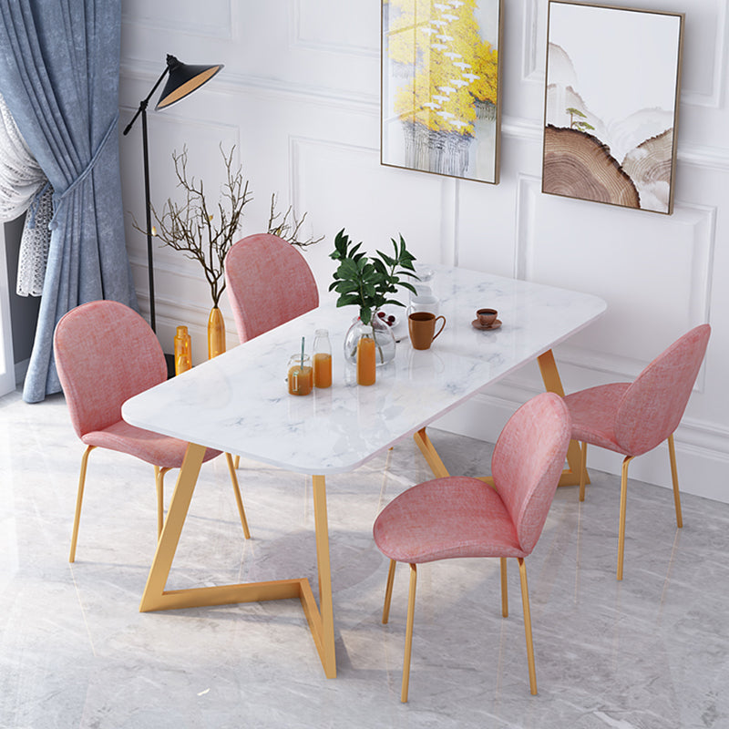 Nordic 1/5 Pieces Dining Set Rectangle Stone Dining Table for Dining Room Kitchen