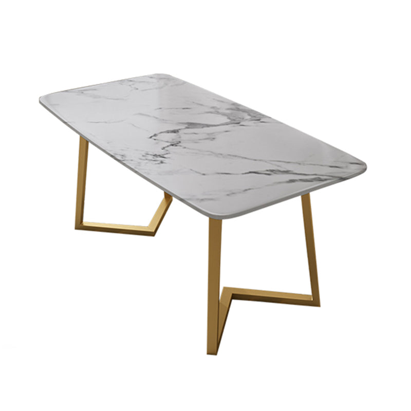 Nordic 1/5 Pieces Dining Set Rectangle Stone Dining Table for Dining Room Kitchen
