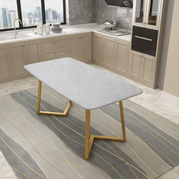 Nordic 1/5 Pieces Dining Set Rectangle Stone Dining Table for Dining Room Kitchen