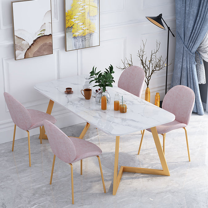 Nordic 1/5 Pieces Dining Set Rectangle Stone Dining Table for Dining Room Kitchen