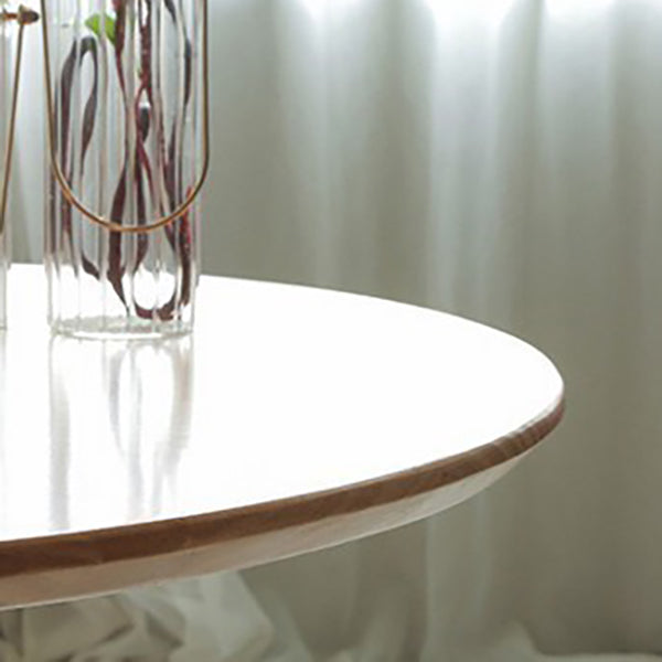 Contemporary Style Dining Table Solid Wood Oval Dinette Table for Home Kitchen