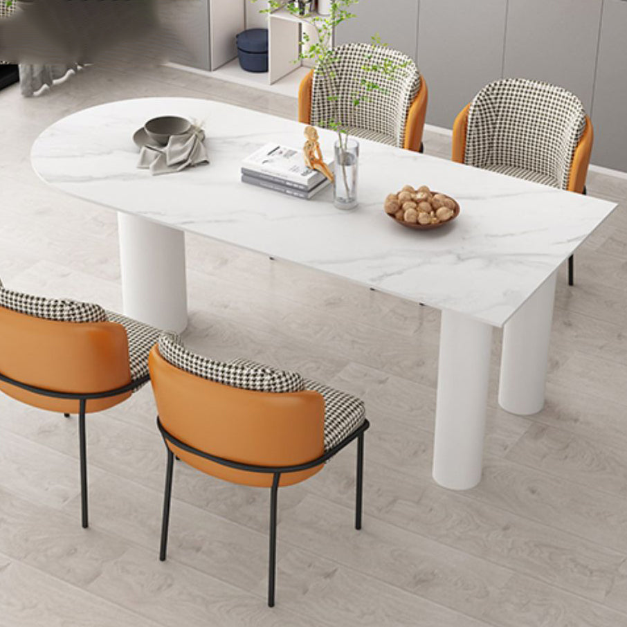 Simplicity Free Form Dining Table Sintered Stone Top Iron Base Home Kitchen Desk