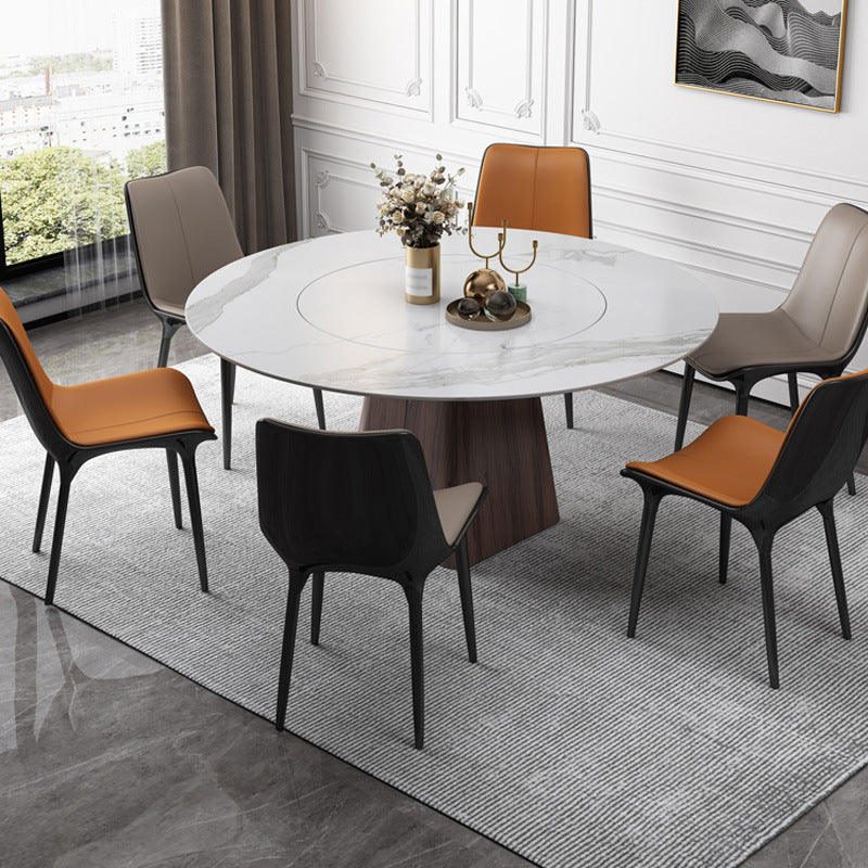 Modern Style White Stone Table Round Dining Table for Kitchen
