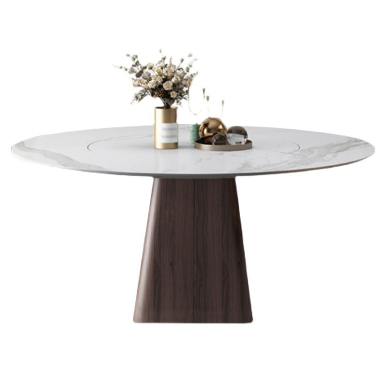 Modern Style White Stone Table Round Dining Table for Kitchen