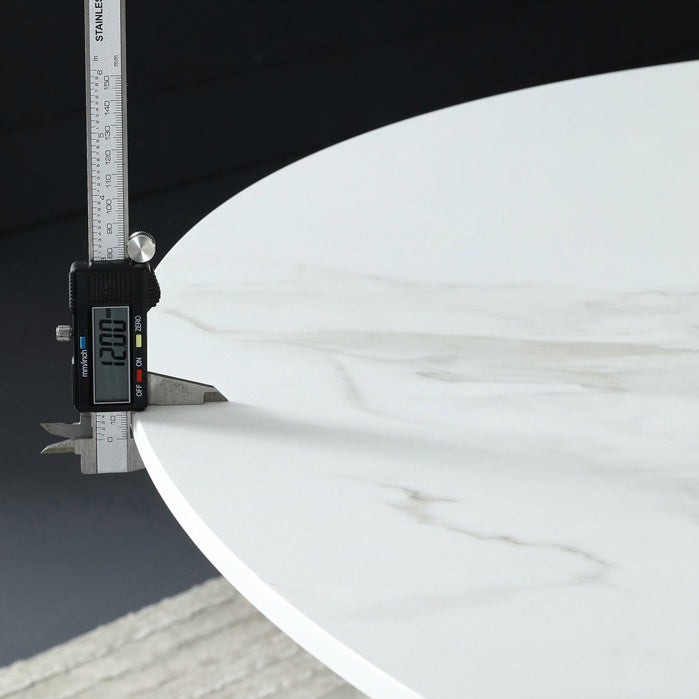 Modern Style White Stone Table Round Dining Table for Kitchen