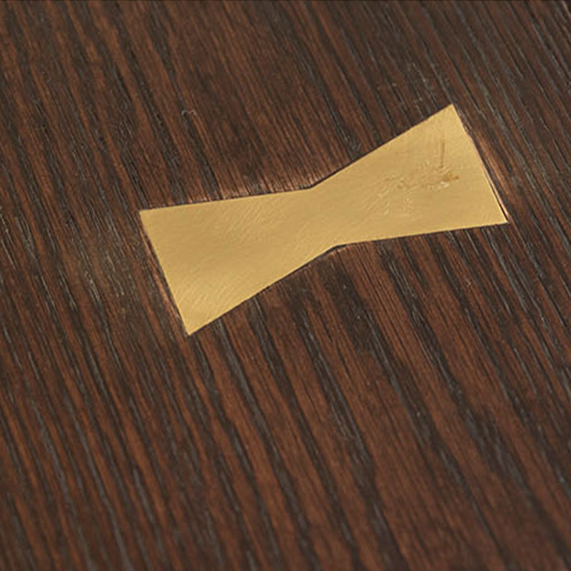 Luxury Oak Wood Table for Restaurant Rectangle Dining Table with Metal 4 Legs