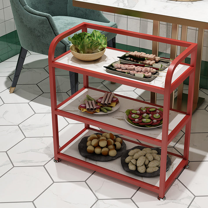 Modern 25.59"H Portable Prep Table Metal Prep Table for Home Use