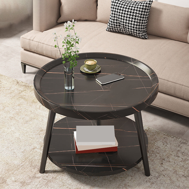 Nordic Round Coffee Table Tea/Black/White Cocktail Table for Living Room