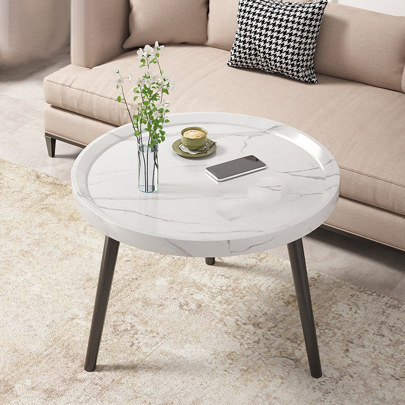 Nordic Round Coffee Table Tea/Black/White Cocktail Table for Living Room