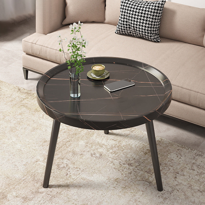 Nordic Round Coffee Table Tea/Black/White Cocktail Table for Living Room