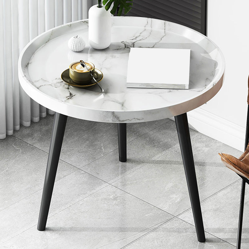 Nordic Round Coffee Table Tea/Black/White Cocktail Table for Living Room