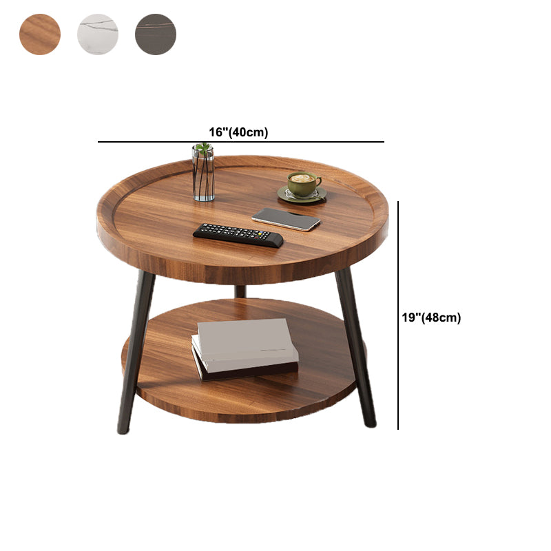 Nordic Round Coffee Table Tea/Black/White Cocktail Table for Living Room