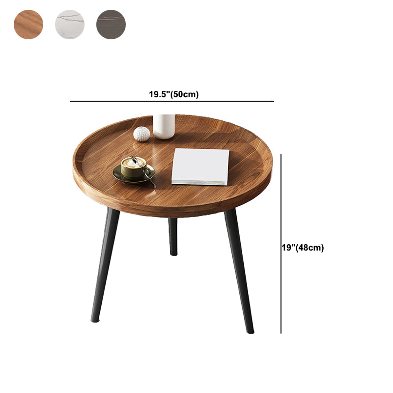 Nordic Round Coffee Table Tea/Black/White Cocktail Table for Living Room