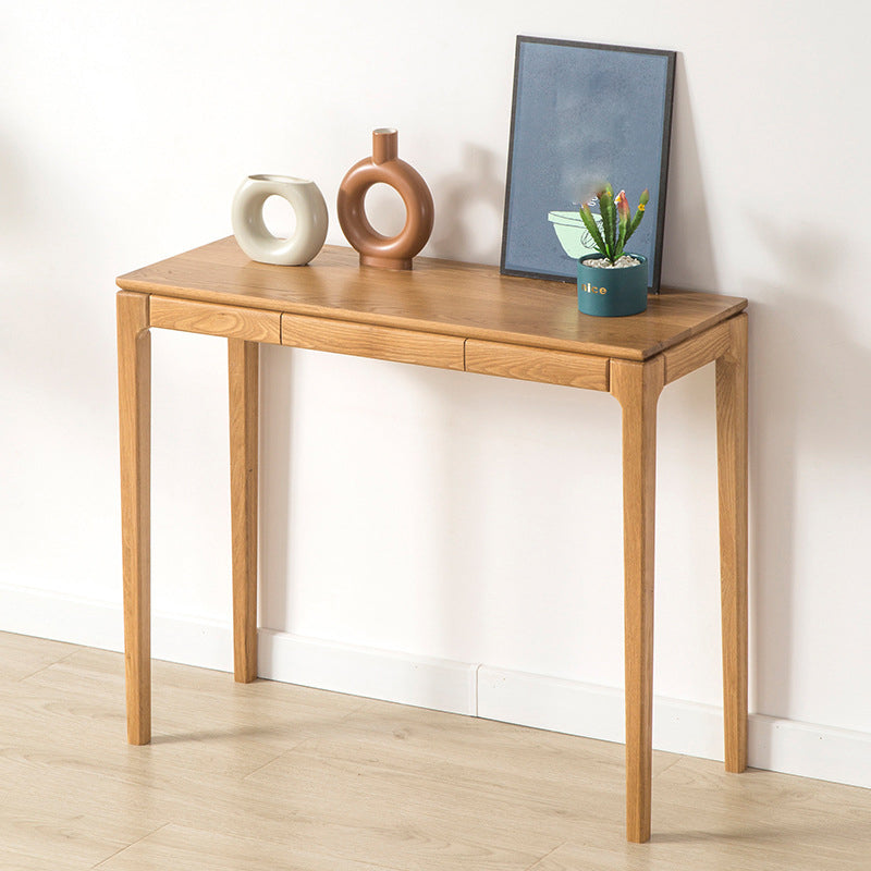 Solid Wood Mid-Century ModernTable in Brone Console Table 30"H