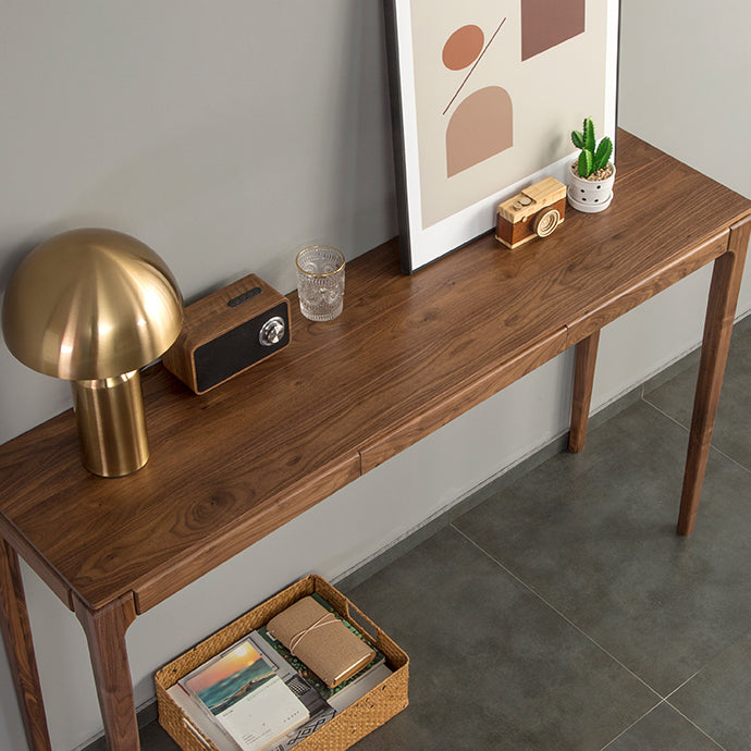 Solid Wood Mid-Century ModernTable in Brone Console Table 30"H