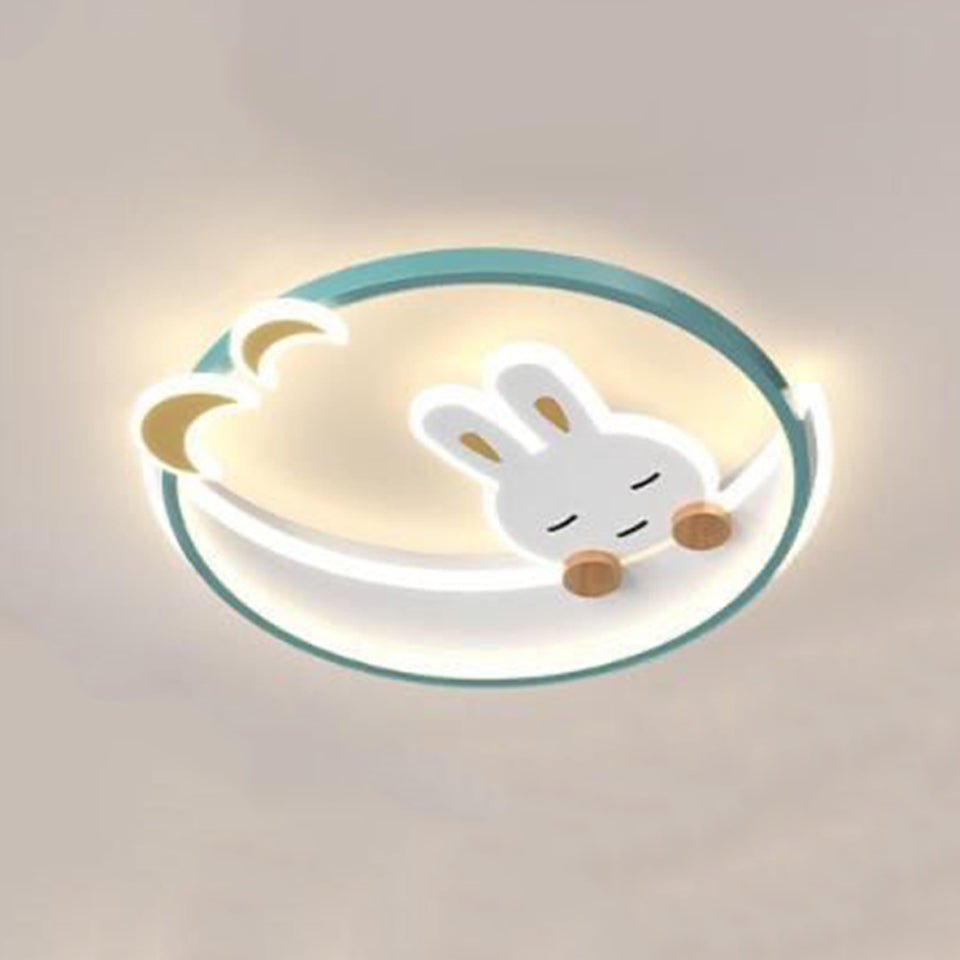 Children LED Ceiling Mount Light Round Ceiling Light with Acrylic Shade for Kid's Room