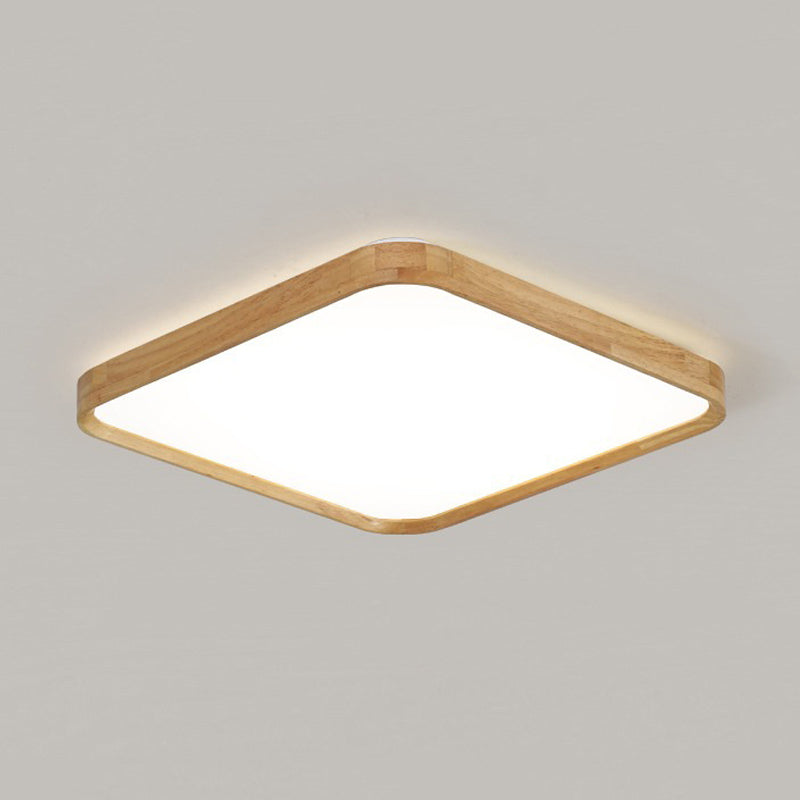 Wooden Ceiling Mount Light Simple LED Ceiling Light with Acrylic Shade for Dining Room