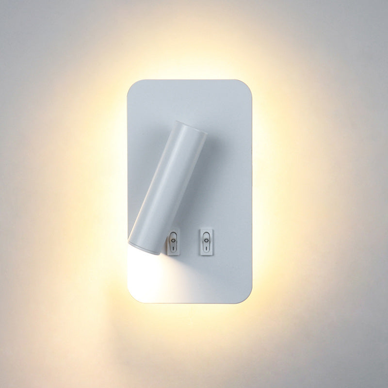 Modern Style Wall Mount Light 2 Lights LED Wall Light with Acrylic Shade for Bedside