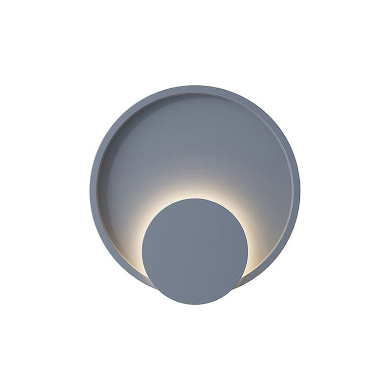 1-Light LED Wall Mount Light Simple Wall Light with Iron Shade for Living Room
