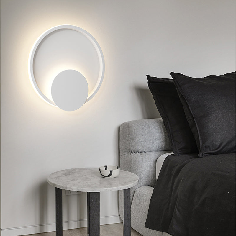 1-Light LED Wall Mount Light Simple Wall Light with Iron Shade for Living Room