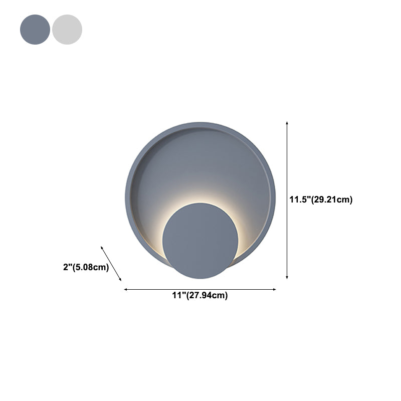 1-Light LED Wall Mount Light Simple Wall Light with Iron Shade for Living Room