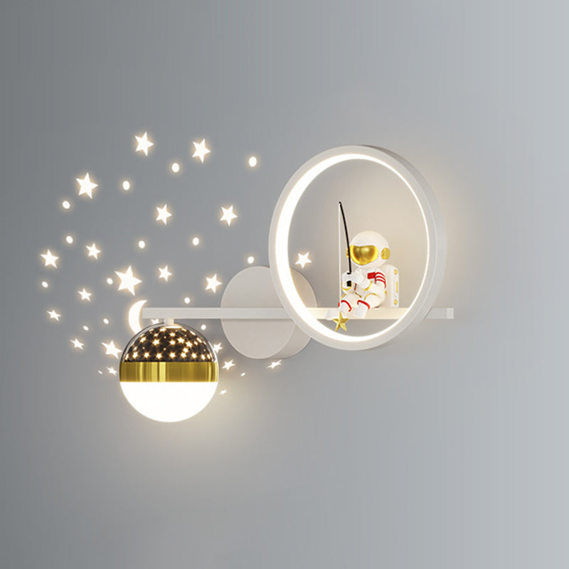 Children LED Wall Mount Light Cartoon Wall Light with Acrylic Shade for Bedroom