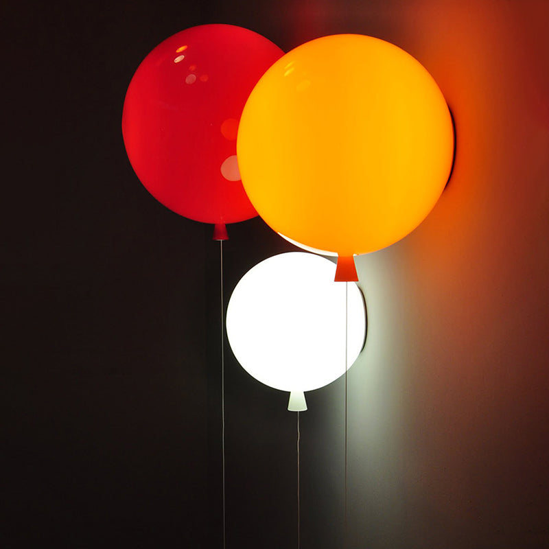 Macaron Style Wall Mount Light 1-Light Wall Light with Glass Shade for Bedroom