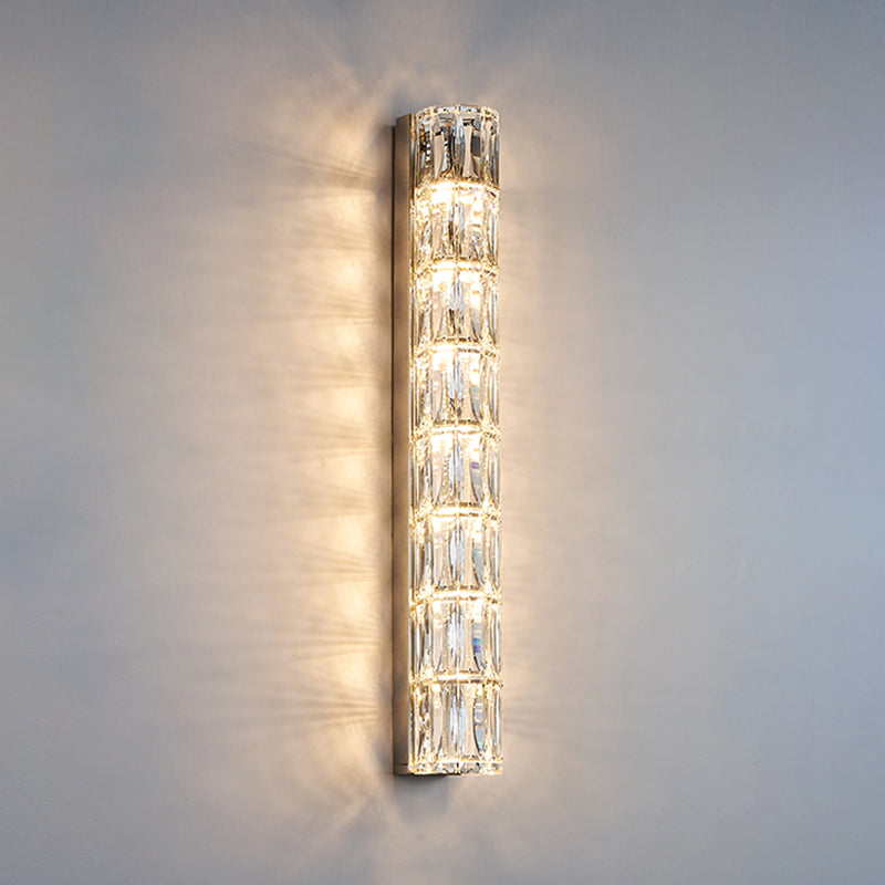 Modern Style Wall Mount Light Simple Wall Light with Crystal Shade for Living Room