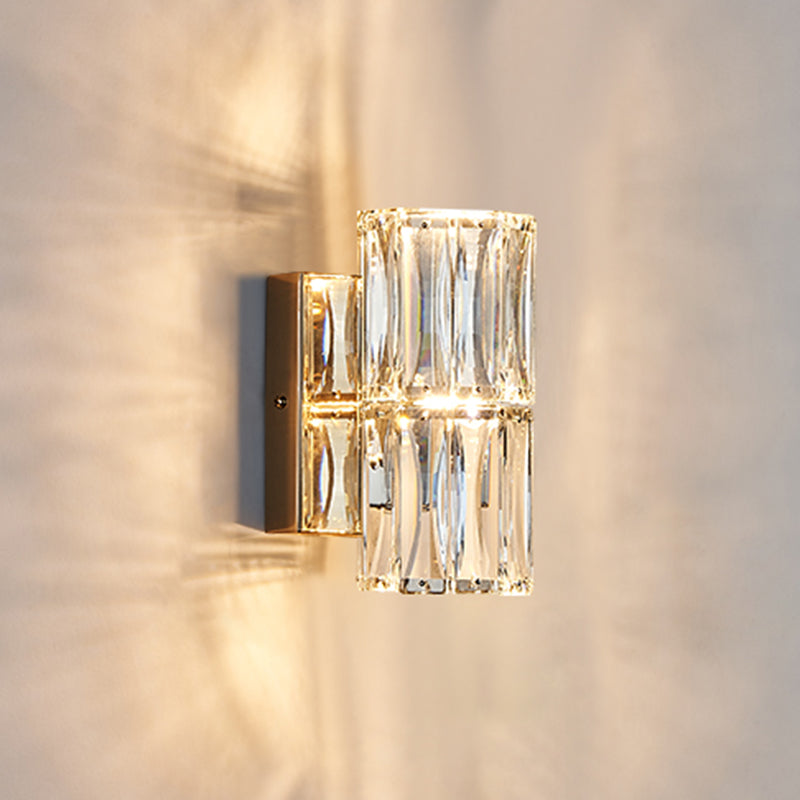 Modern Style Wall Mount Light Simple Wall Light with Crystal Shade for Living Room