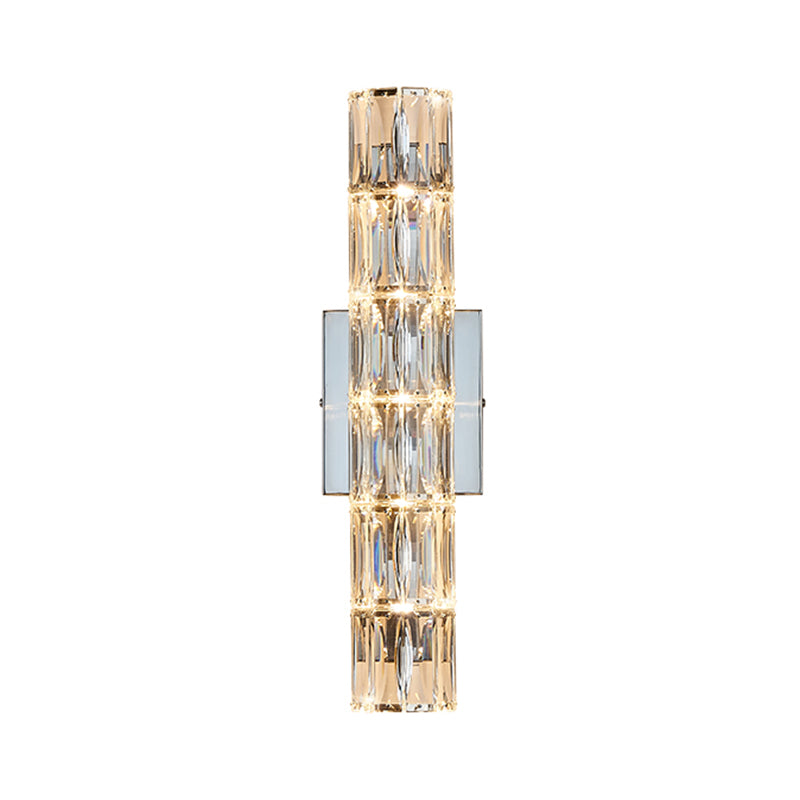 Modern Style Wall Mount Light Simple Wall Light with Crystal Shade for Living Room
