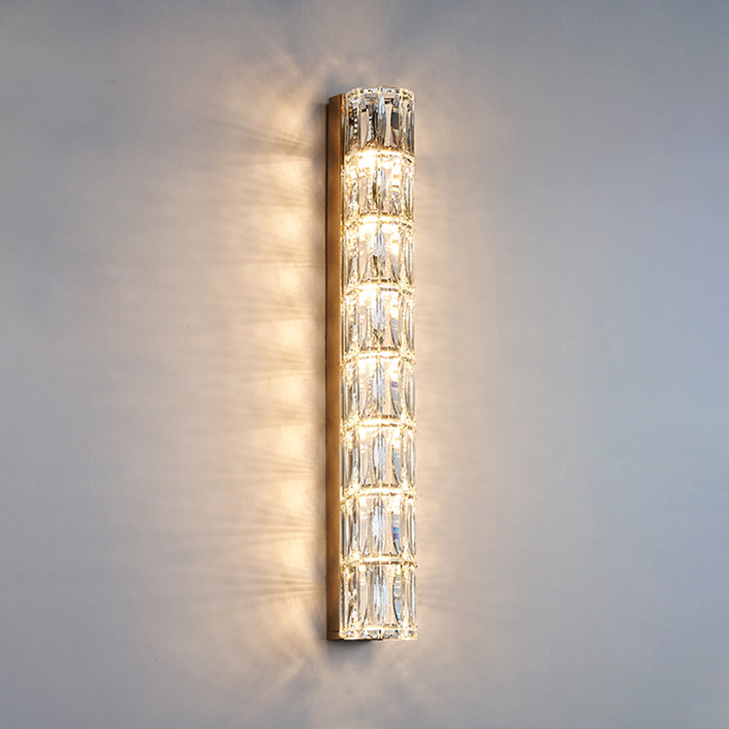 Modern Style Wall Mount Light Simple Wall Light with Crystal Shade for Living Room