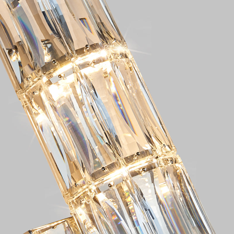 Modern Style Wall Mount Light Simple Wall Light with Crystal Shade for Living Room