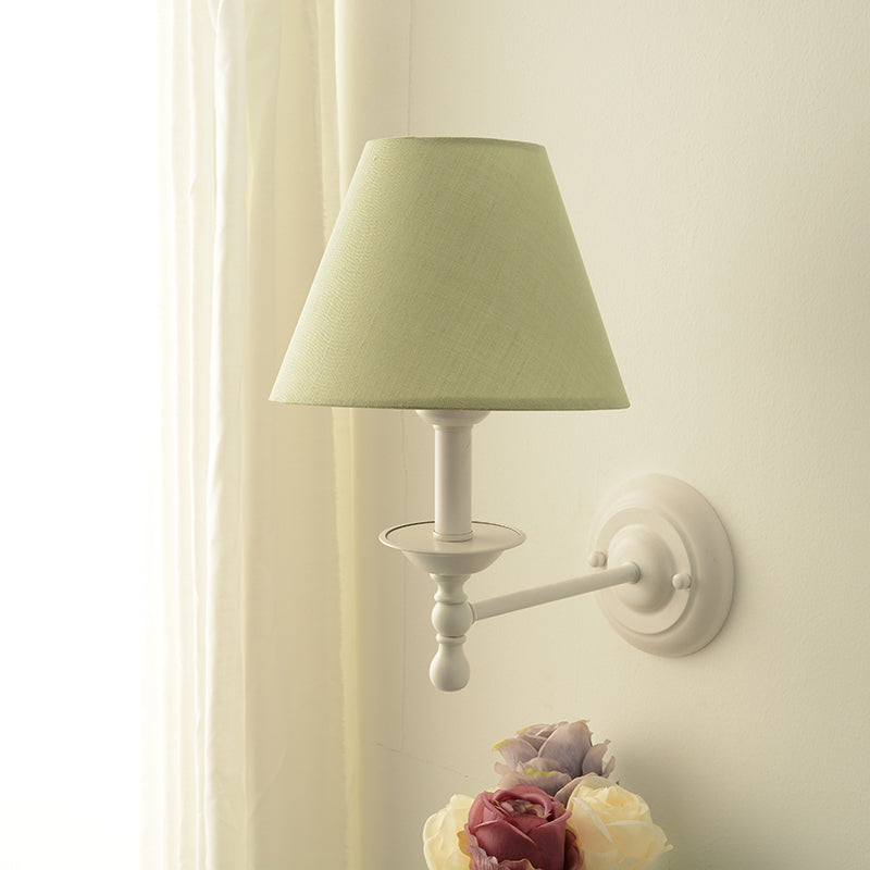 Macaron Wall Mount Light 1-Light Wall Light with Fabric Shade for Living Room