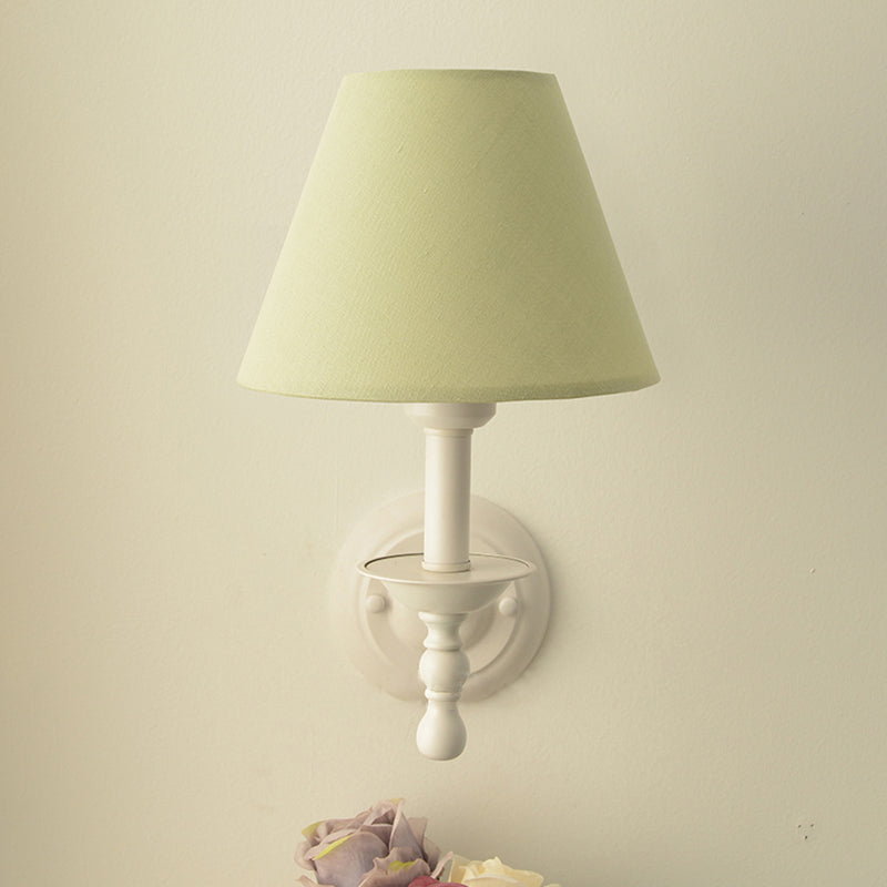 Macaron Wall Mount Light 1-Light Wall Light with Fabric Shade for Living Room
