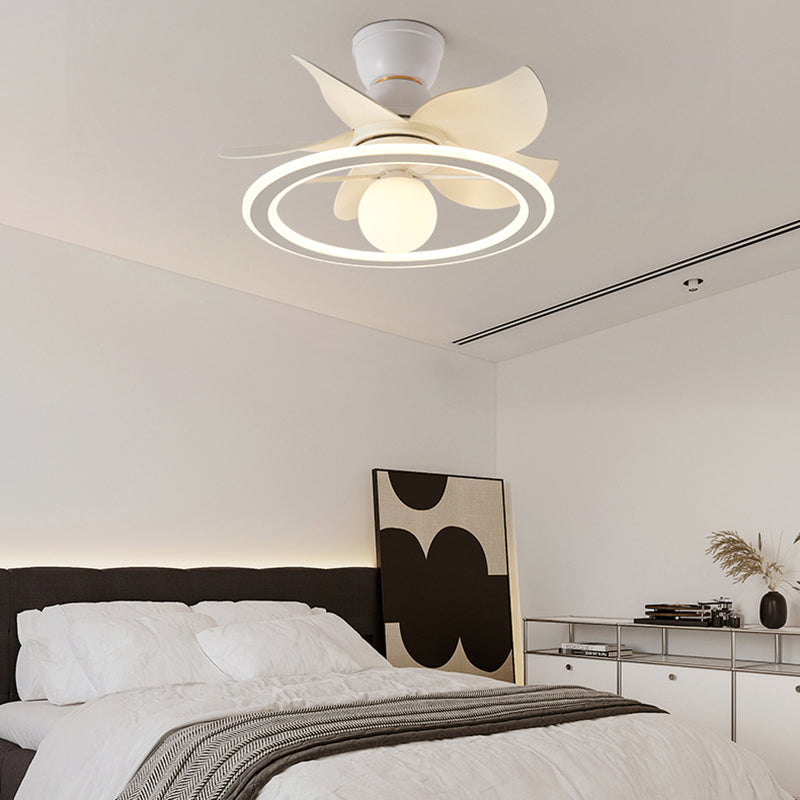 Unique Shape Metal Ceiling Fan Lighting Kids Style 2 Light Ceiling Fan Lamps