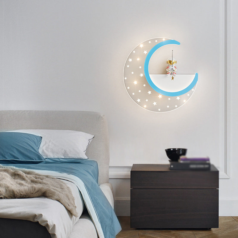 Children Wall Mount Light LED Resin Wall Light with Acrylic Shade for Kid's Room