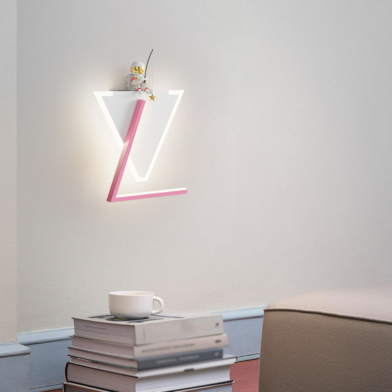 Children Wall Mount Light LED Resin Wall Light with Acrylic Shade for Kid's Room